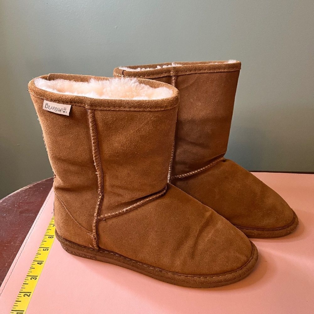 Bear Paw Brown Winter Boots Booties Warm Size 9